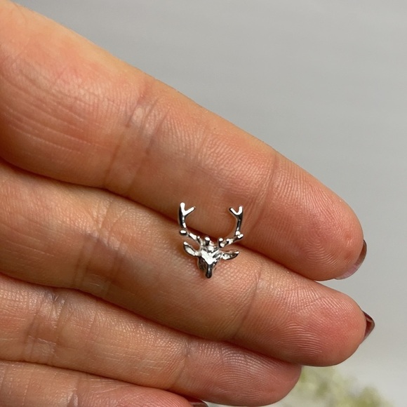 Deer Earrings Sterling Silver NWOT - Picture 5 of 9